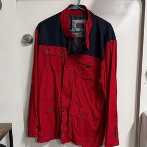UNTUCKit Lanson Red and Black Field Jacket